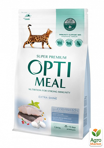 Сухой корм для котов Optimeal со вкусом треска 700 г (3444760)