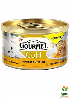 Корм для кішок Gourmet Gold ніжні биточки (з куркою) ТМ "Purina One" 85 г1