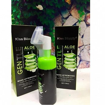 Пенка для умывания успокаивающая и очищающая Gentle Kiss Beauty Aloe со щеточкой 150 мл SKL11-276531 - фото 4