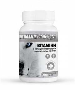 Unicum Premium Вітаміни для собак для зубів і кісток, 100 табл. 100 г (2018450)1