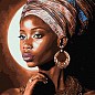 Картина по номерам - Африканская красавица  Идейка KHO2532