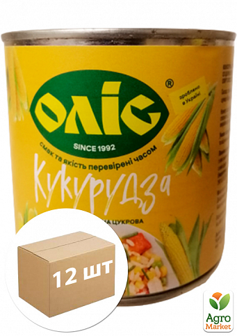 Кукурудза цукрова (з/б) ТМ "Оліс" 410г упаковка 12шт