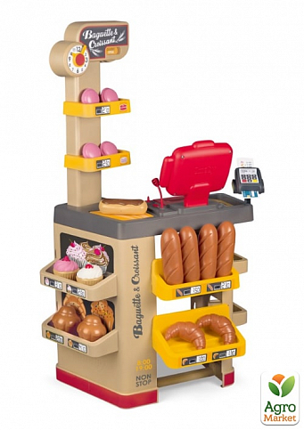 Игровой набор "Пекарня Багеты и круасаны" с электронной кассой и аксессуарами, 3+ Smoby Toys