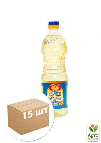 Масло подсолнечное (рафинированное) ТМ "Чугуев" 1л / 920г (К) упаковка 15 шт