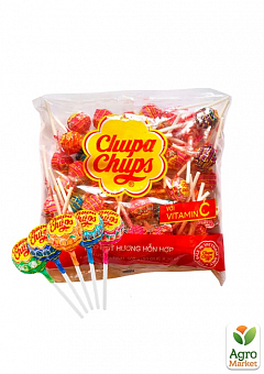 Карамель Chupa Chups ассорти фруктовых вкусов с витамином C 10 г. уп. 50 шт. 714095 1