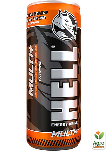 Энергетический напиток MULTI+ ТМ "Hell" 0.25 л упаковка 24 шт - фото 2