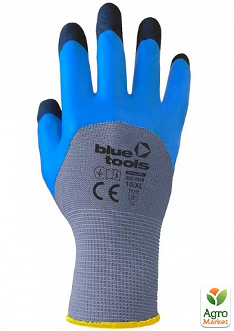 Перчатки с латексным покрытием BLUETOOLS ProtectFinger (XL) (220-2209-10-IND)