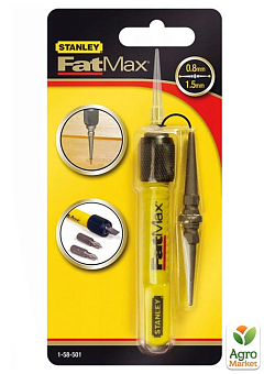 Добойник “FatMax® Interchangeable Nail Set” с переставным наконечником 0,8 мм+1,6 мм, длиной 76 мм STANLEY 1-58-501 (1-58-501)1