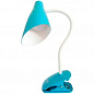 Н/лампа Lemanso LED LMN090 5W 320LM прищіпка, 4 рівні рег. синя (65913)