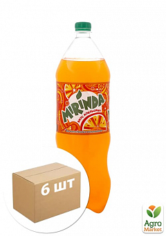 Газований напій Orange ТМ "Mirinda" 2л упаковка 6шт1