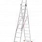 Лестница алюминиевая 3-х секционная Квитка PRO (3х12 ступеней) (110-9312) цена