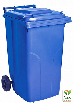 Бак для мусора на колесах с ручкой 240 литров синий (3073)2