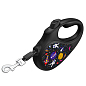 Поводок-рулетка для собак WAUDOG R-leash, рисунок "NASA", L, до 50 кг, 5 м, светоотражающая черная лента (8126-0047-01) купить