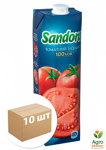 Сік томатний (з сіллю) ТМ "Sandora" 0,95 л упаковка 10шт