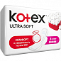 Kotex женские гигиенические прокладки Ultra Soft Super (котон, 5 капель), 8 шт
