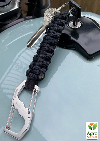 Брелок для ключів Troika Keyring, з петлі з підвійним затискачем (KR20-07/BK) - фото 3