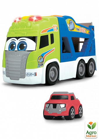 Транспортер АВС "Скания. Тим" с мягкой машинкой, со звуковым и световым эффектами, 42 см, 2+ Dickie Toys - фото 2
