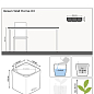 Комплект розумних вазонів Lechuza Green Wall Home Kit Glossy, 48х6х14 см, білий (13523)