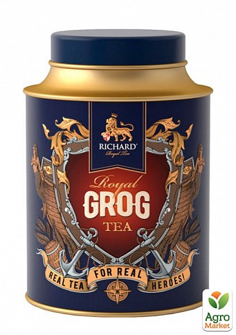 Чай чорний (Royal Grog Tea) залізна банка ТМ "Richard" 80г
