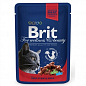 Brit Premium Beef Stew & Peas Влажный корм для кошек с говядиной и горошком в соусе  100 г (5059820)