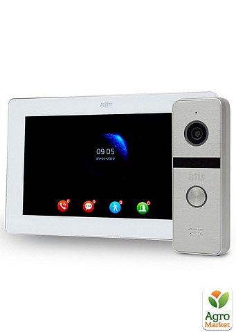Комплект відеодомофону Atis AD-770FHD/T white з підтримкою Tuya Smart + AT-400HD silver
