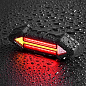 Велоліхтар X4 "STOP" із зазначенням поворотів (червоний+жовтий), ЗУ micro USB, вбуд. акумулятор.