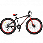 Велосипед 26 д. сталева рама 17", Shimano 21SP, ал.DB, ал.обод, 26" * 4.0, чорно-червоний (EB26POWER 1.0 S26.1)