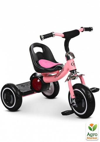 Велосипед М 3650-7 EVA (12/10),свет/муз.,зад.подножка,накладка на сиденье,нежно-розовый (M 3650-7)