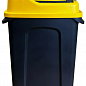 Бак для сортування сміття Planet Re-Cycler 70 л чорний - жовтий (пластик) (12194)