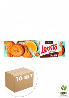 Печенье (апельсин) ККФ ТМ "Lovita" 150г упаковка 16шт1