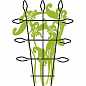 Шпалера для рослин ТМ "ORANGERIE" тип W (зелений колір, висота 750 мм, ширина 440 мм, діаметр дроту 3 мм)