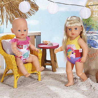 Одежда для куклы BABY BORN  - ПРАЗДНИЧНЫЙ КУПАЛЬНИК S2 (на 43 cm, c уточкой) - фото 2