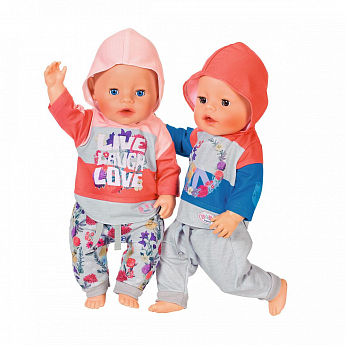 Набор одежды для куклы BABY BORN - ТРЕНДОВЫЙ СПОРТИВНЫЙ КОСТЮМ (розовый) - фото 2