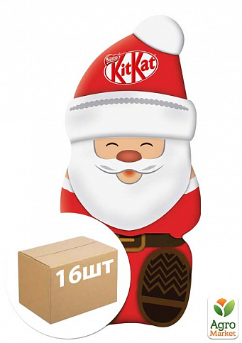 Новорічний подарунок Kit-kat (Санта) ТМ "Nestle" 85г упаковка 16 шт