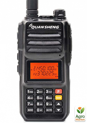Рация профессиональная Quansheng TG-UV2 PLUS,UHF/VHF, 10 Ватт, батарея 4000 мАч + Ремешок на шею Mirkit (7882)