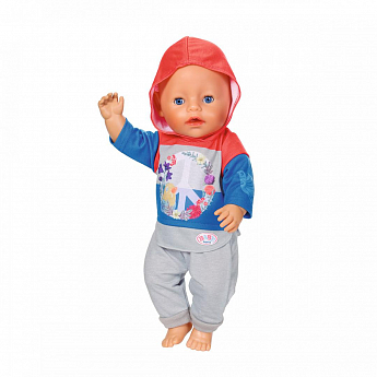 Набор одежды для куклы BABY BORN - ТРЕНДОВЫЙ СПОРТИВНЫЙ КОСТЮМ (синий) - фото 6