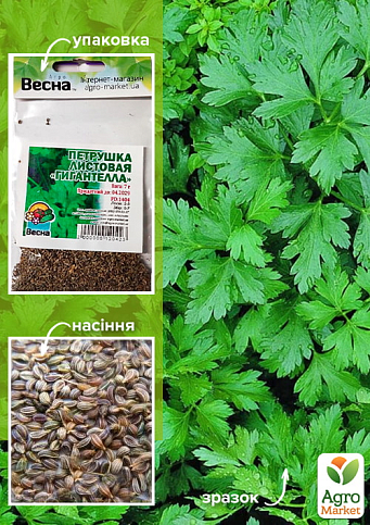Петрушка листовая "Гигантелла" (Зипер) ТМ "Весна" 7г