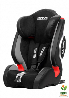 Дитяче крісло з 9-36 кг із системою ISOFIX, чорно-сірі SPARCO DO SPCF1000KI-GR1
