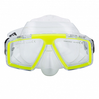 Набор для плавания маска и трубка Dolvor М4204Р подростоковый желтый SKL83-282740 - фото 2