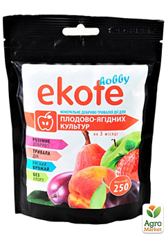 Минеральное удобрение "Ekote" ТМ "ГТУ" для плодово-ягодных культур 250г, длительного действия 3-4мес1