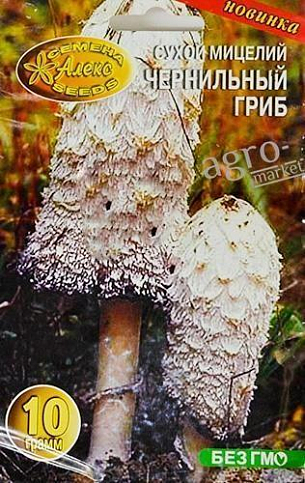 Сухой мицелий "Чернильный гриб" ТМ "Алекс SEEDS" 10г