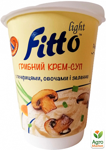 Крем-суп грибний з шампіньйонами, овочами та зеленню б/п ТМ "Fitto light" (склянка) 40г упаковка 20 шт - фото 2