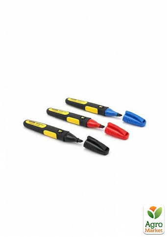 Набор маркеров STANLEY"FatMax®", 3 шт.,черный, красный, синий. 0-47-315 ТМ STANLEY