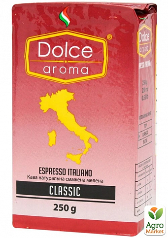Кофе молотый (красный) Macinato classic ТМ "Dolce Aroma" 250г упаковка 20шт - фото 2