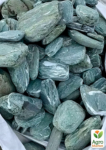 Декоративные камни Галька зеленая "Green Angel" фракция 20-60 мм 2,5 кг (Турция)