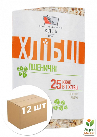 Хлебцы пшеничные ТМ "Просто добрый хлеб" 100гр упаковка 12 шт