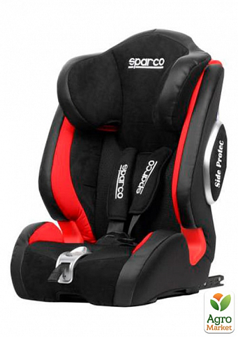 Дитяче крісло з 9-36 кг із системою ISOFIX, чорно-червоне SPARCO DO SPCF1000KI-RD