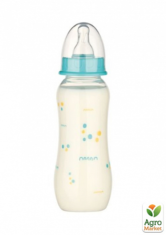 Пляшечка для годування пластикова Baby-Nova, 240мл блакитна