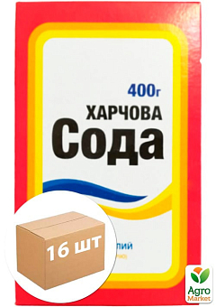 Сода харчова ТМ "Поляна" 300 г упаковка 16 шт2