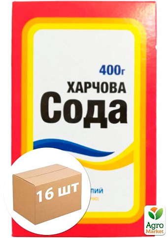 Сода пищевая ТМ "Поляна" 300 г упаковка 16 шт